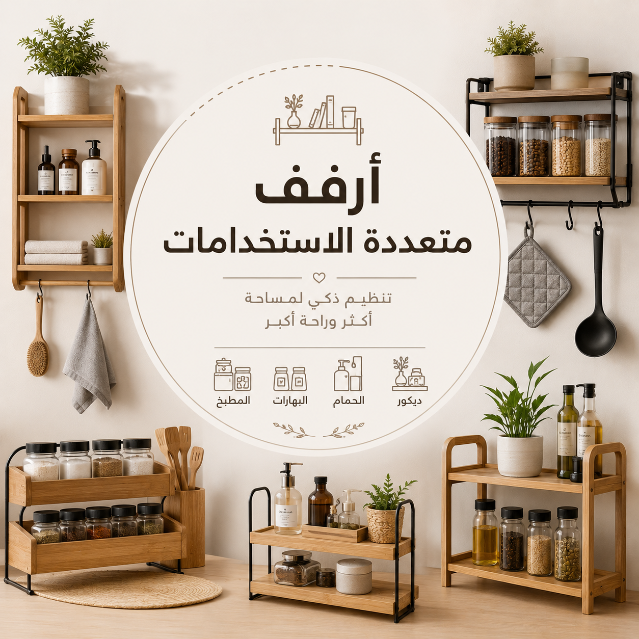 أرفف متعددة الاستخدام