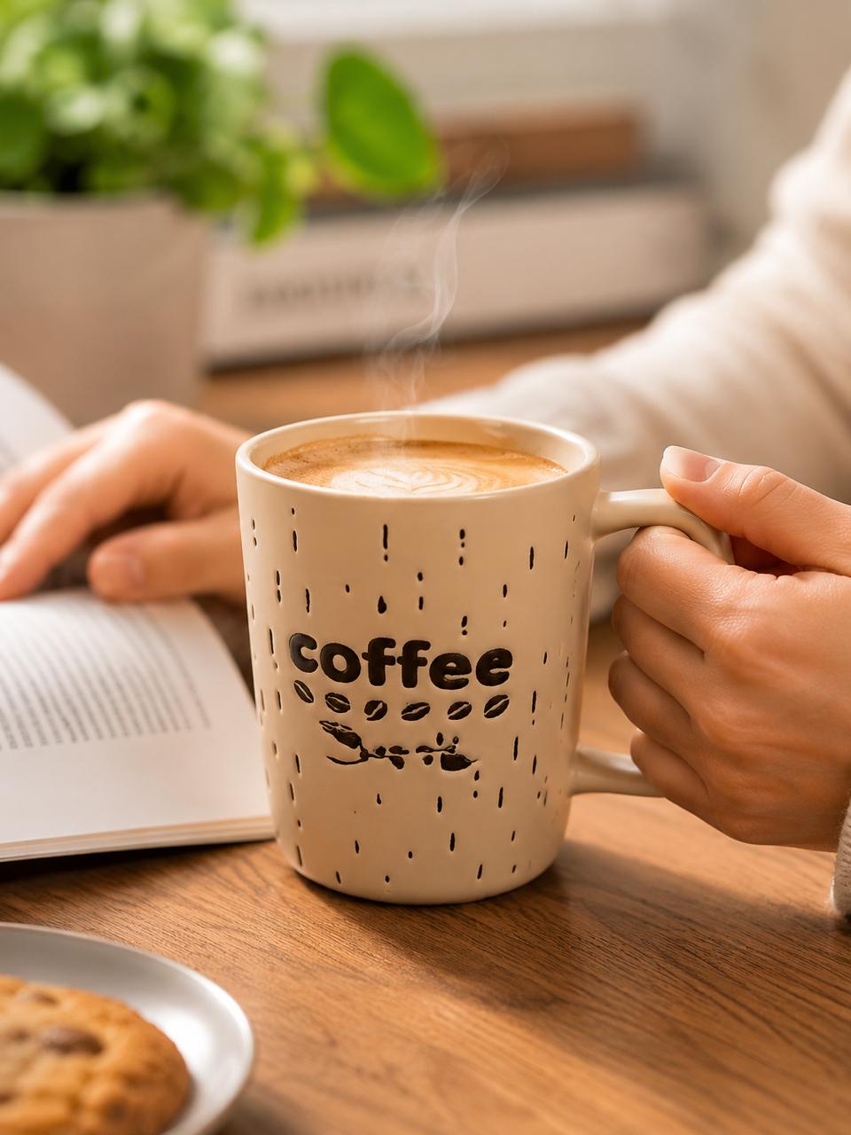 ☕ مج قهوة سيراميك بتصميم Coffee أنيق