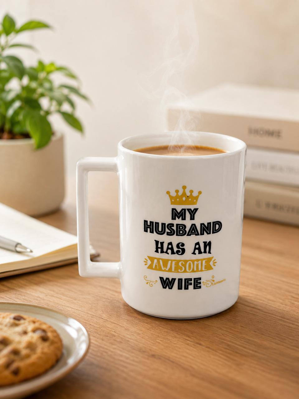 ☕ مج سيراميك "Awesome Wife" – هدية مميزة للزوجة