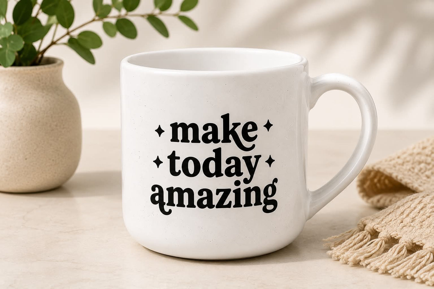 كوب سيراميك تحفيزي – Make Today Amazing | قطعة واحدة